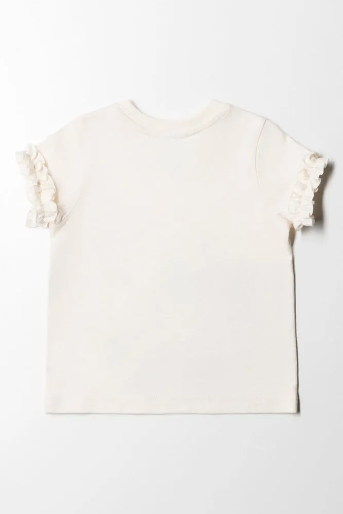 Minnie & Daisy Pie Crust Sleeve T-Shirt Cream