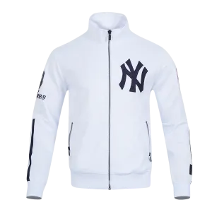 MLB NEW YORK YANKEES CLASSIC MEN'S DK TRACK JACKET (WHITE/MIDNIGHT NAVY)