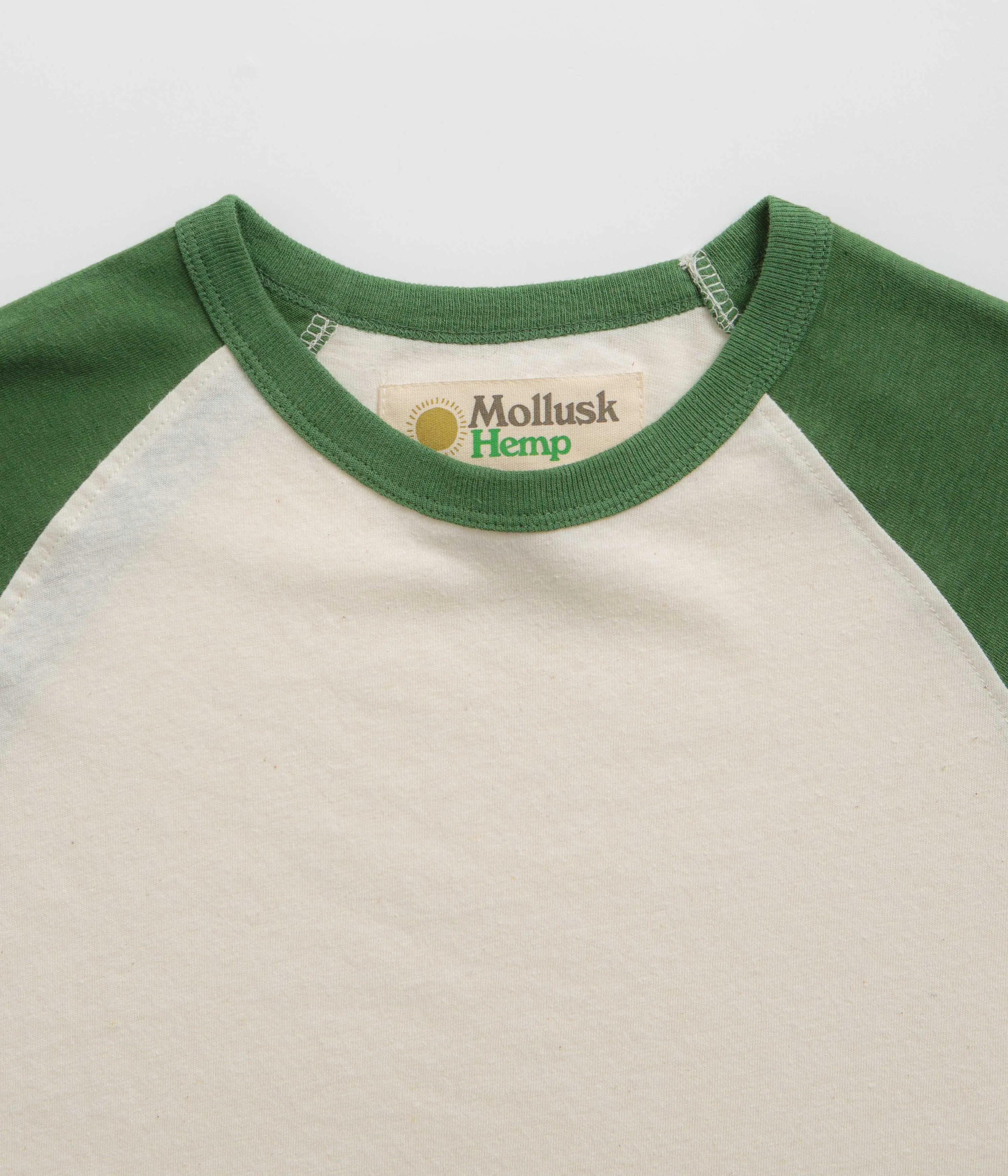 Mollusk Hemp Baseball T-Shirt - True Green