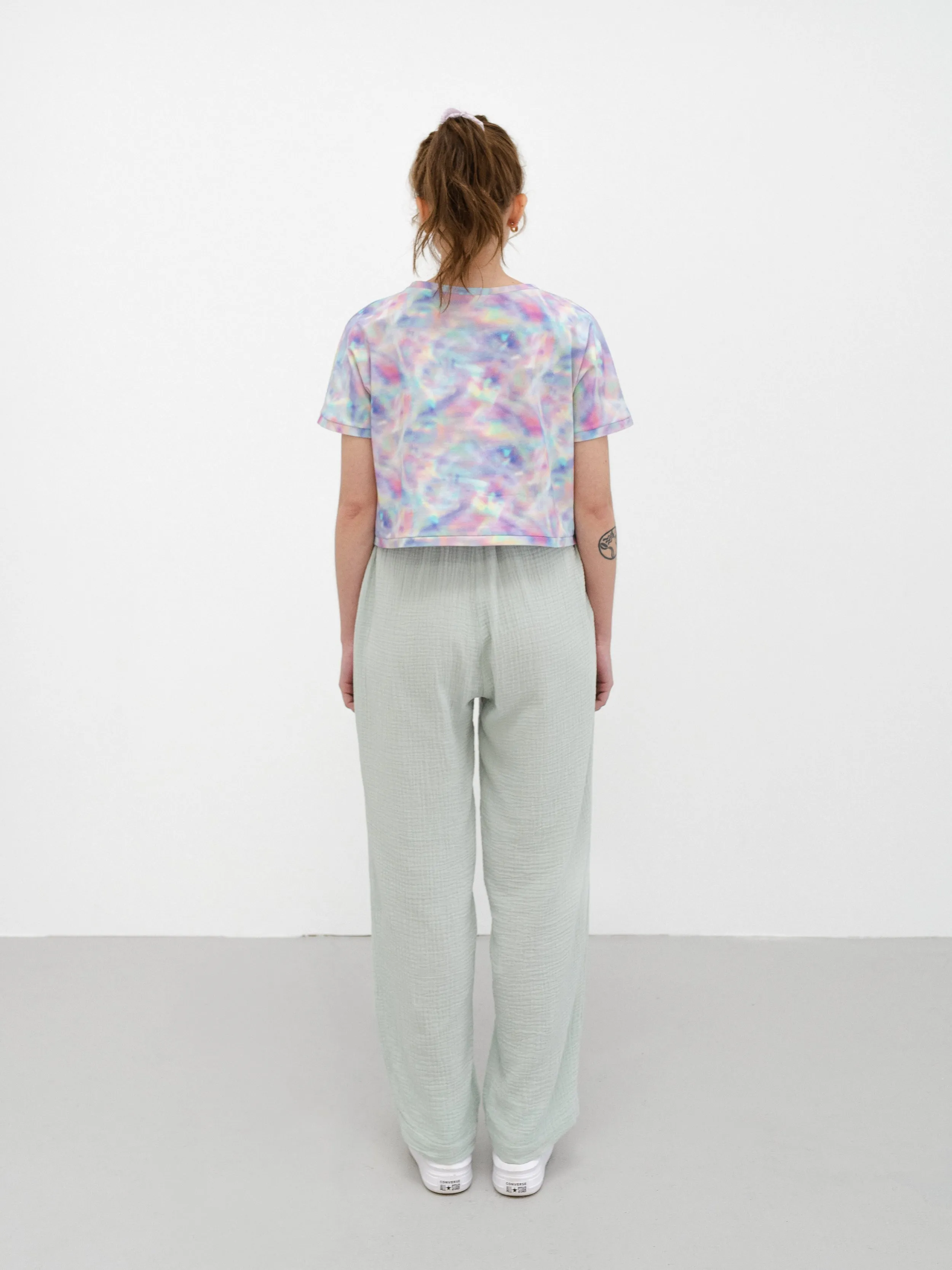 Nadia T-Shirt Sheer Rainbow