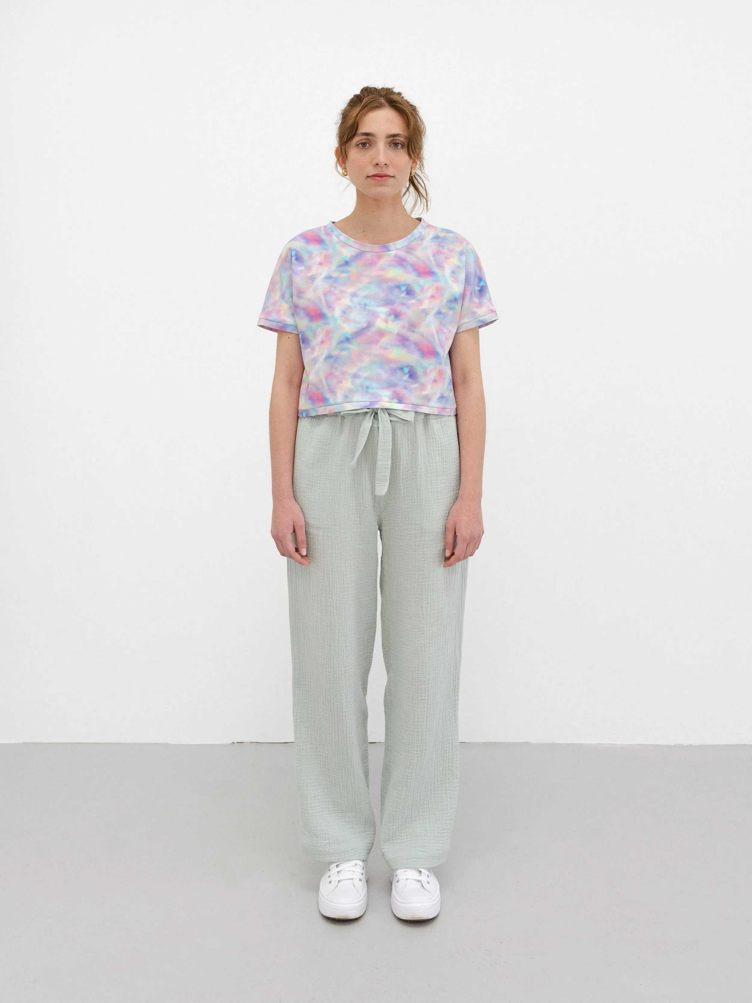 Nadia T-Shirt Sheer Rainbow