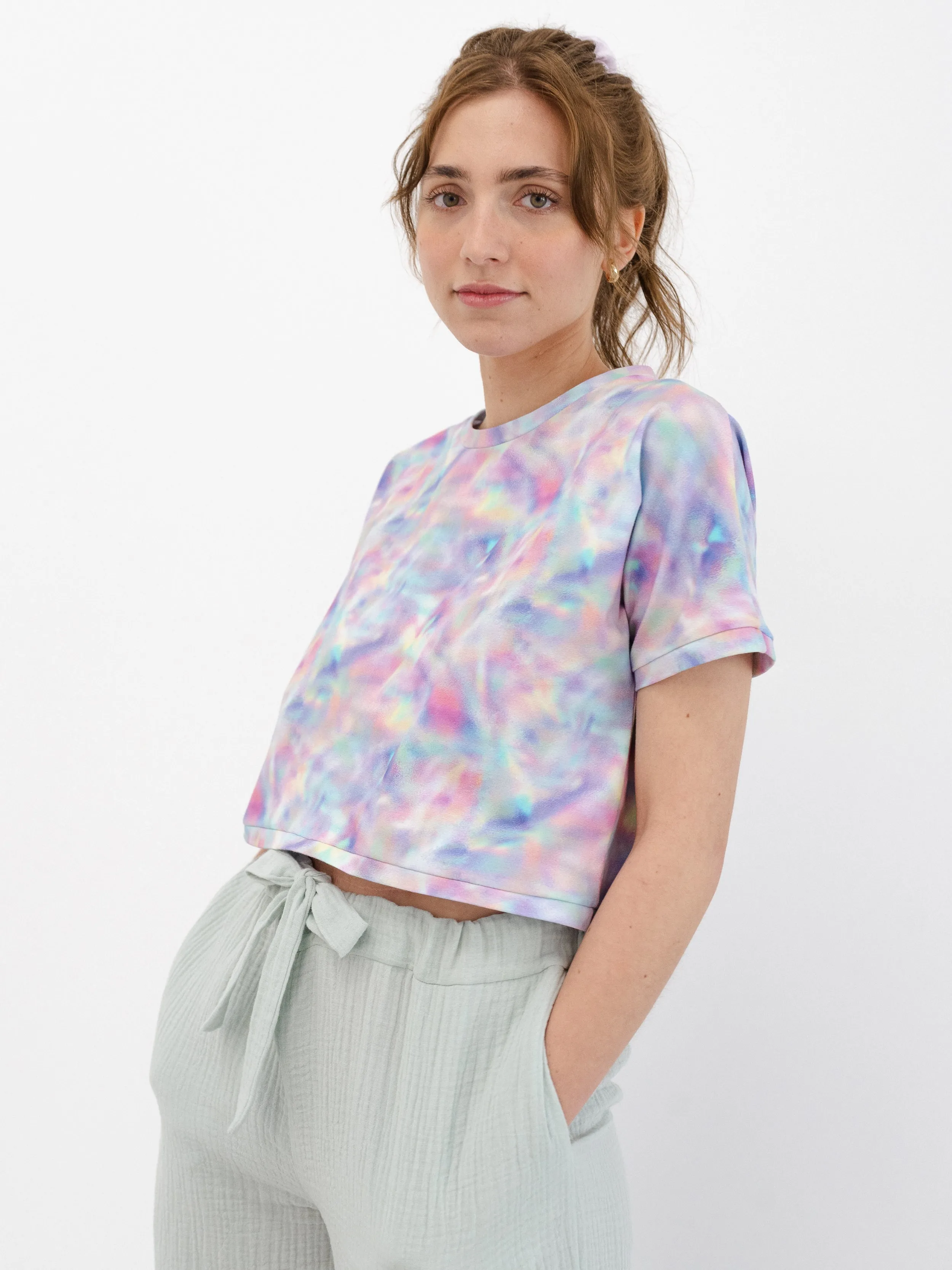 Nadia T-Shirt Sheer Rainbow