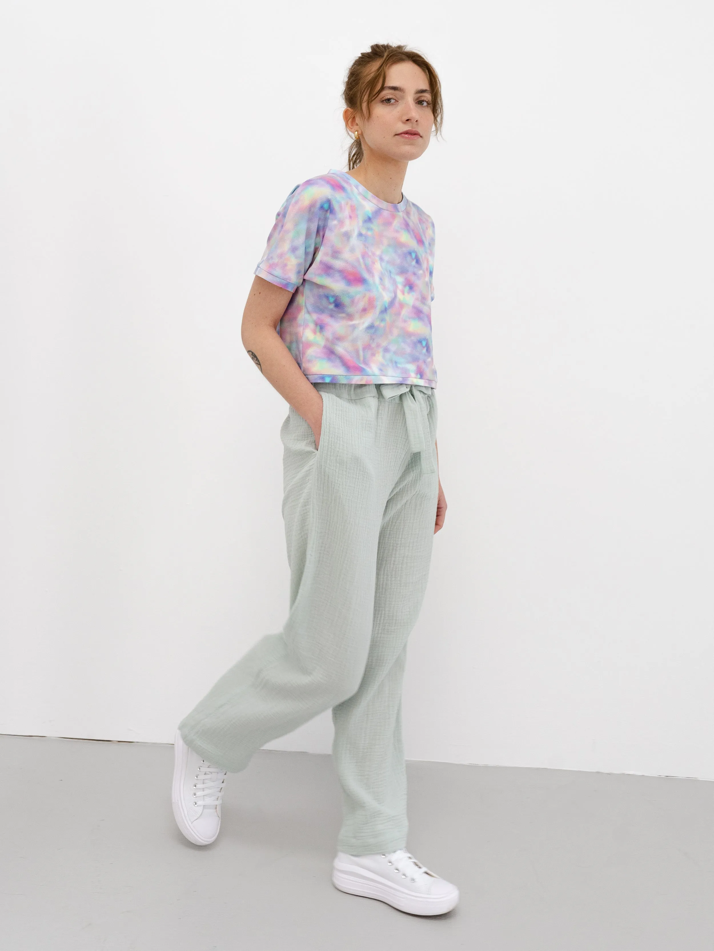 Nadia T-Shirt Sheer Rainbow