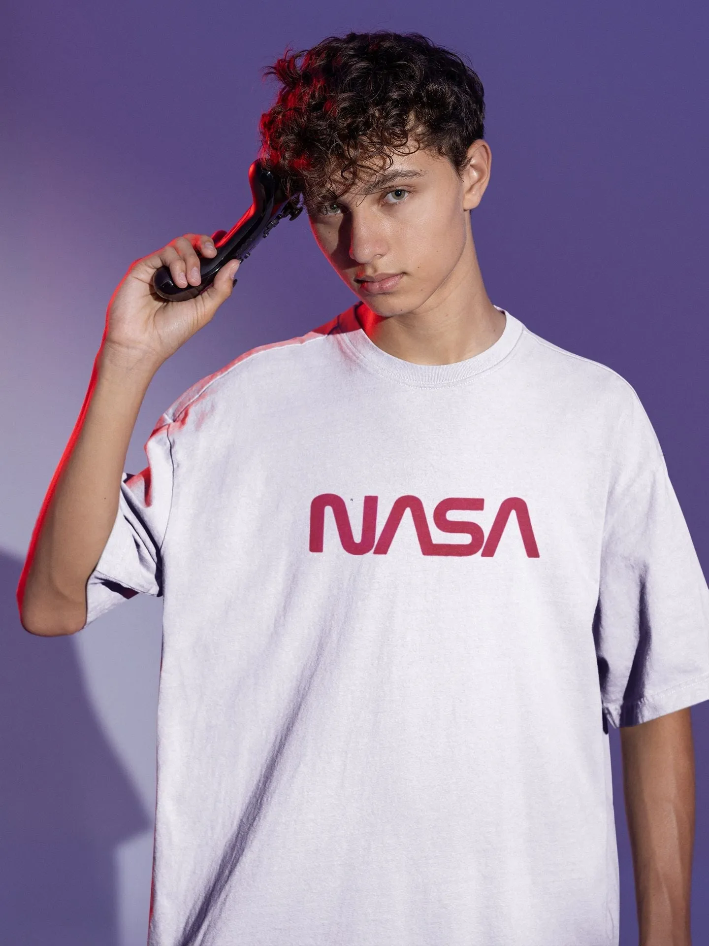 NASA Red Oversized T-shirt for Men