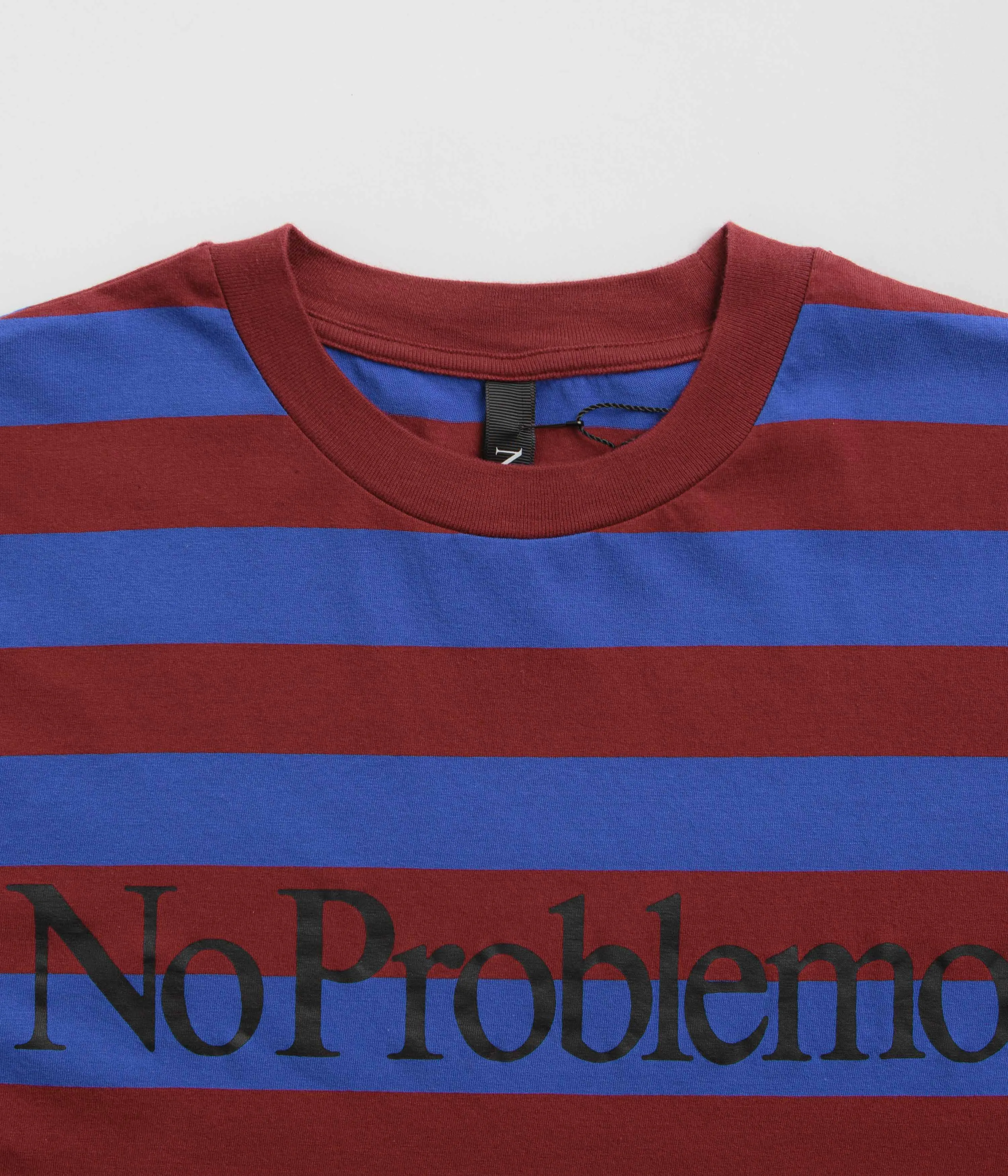 No Problemo Striped T-Shirt - Burgundy Multi