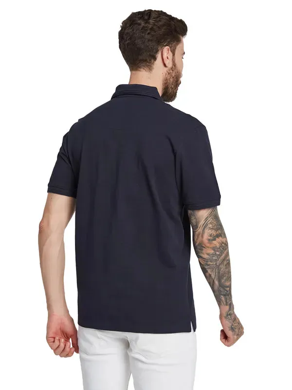 Octave Men Striped Polo Collar T-Shirt