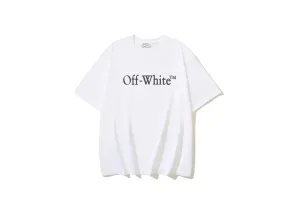 Off-White - Printed Black Front Logo White T-Shirt