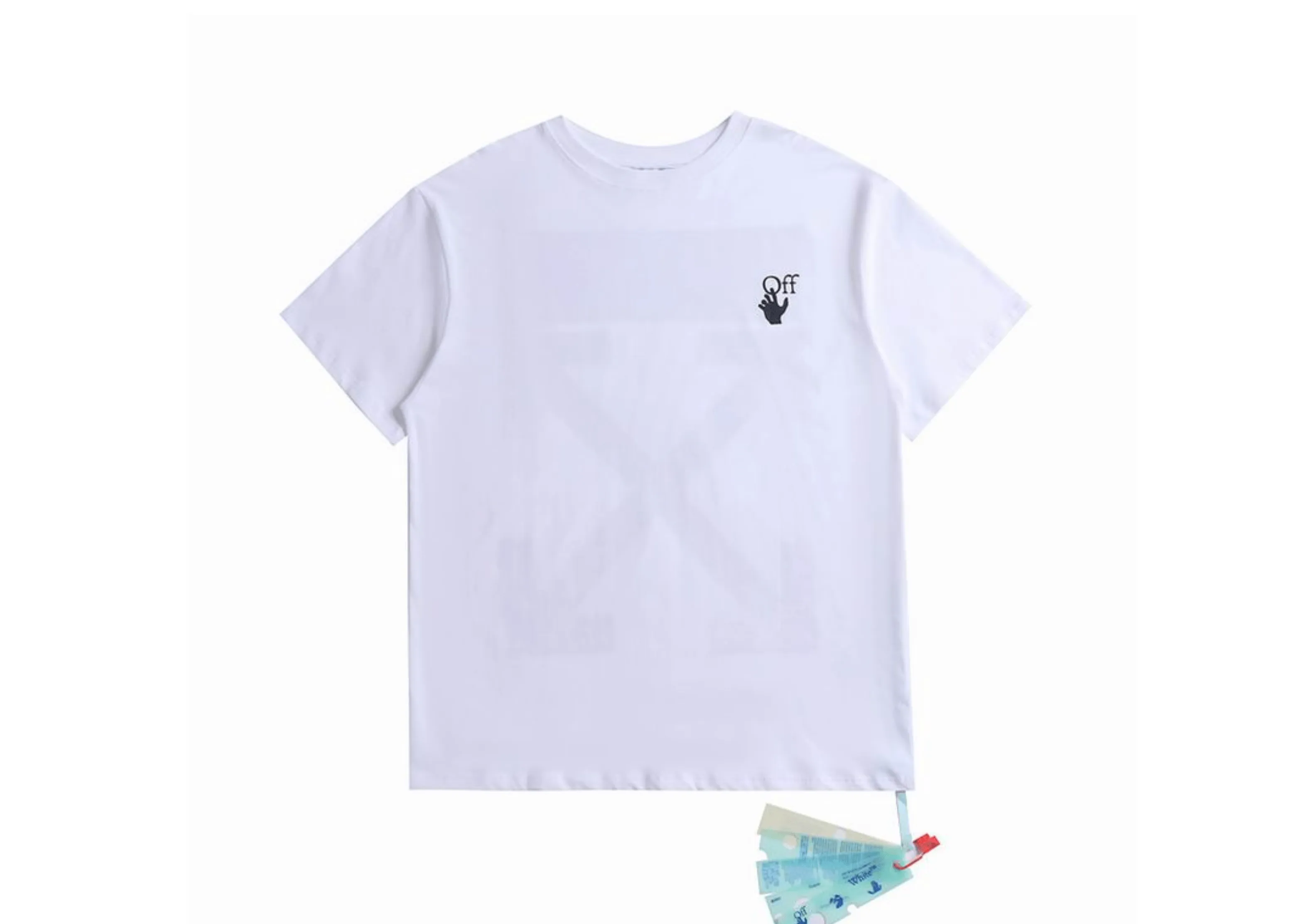 Off-White - Printed Faded Logo White T-Shirt