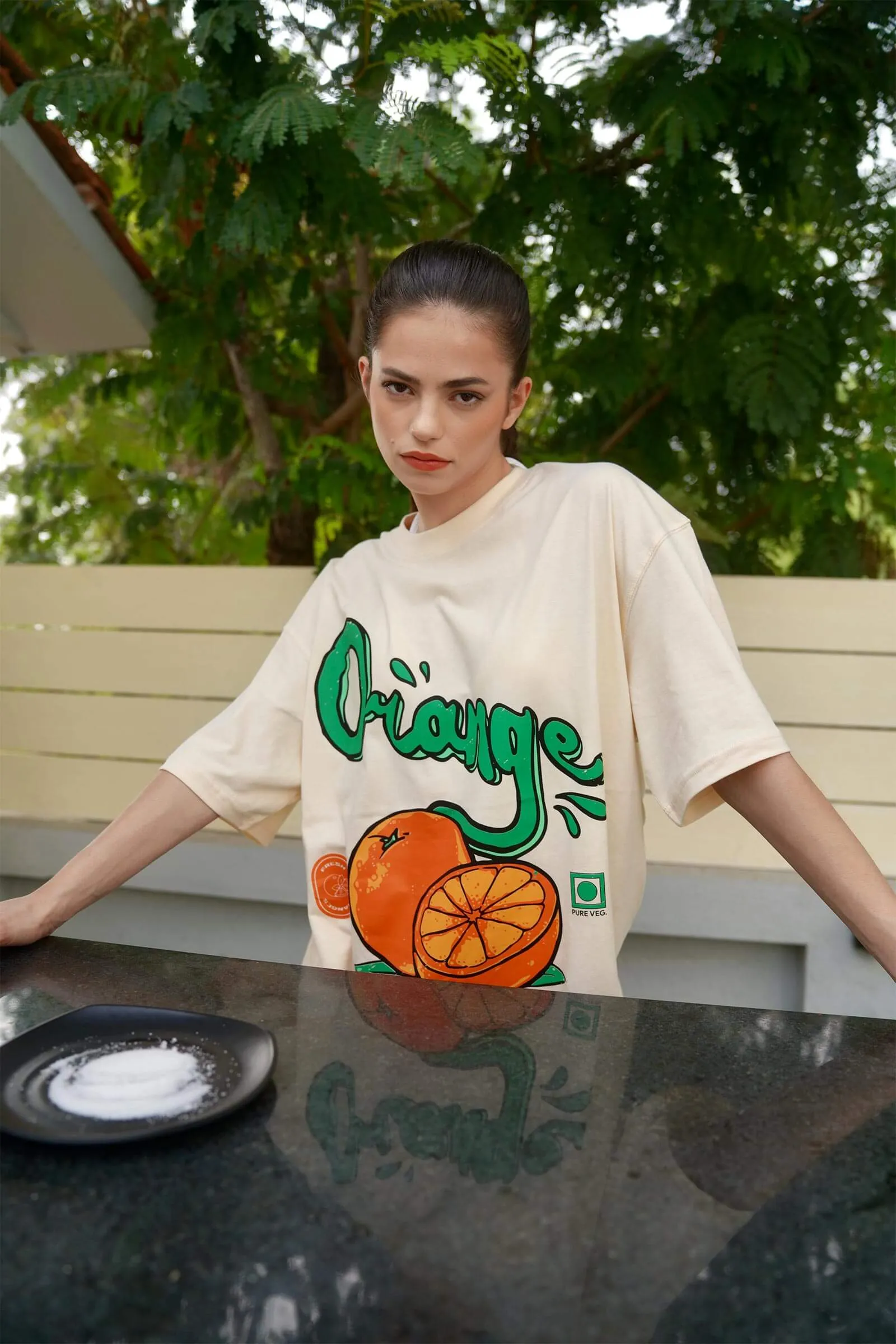 Orange Oversized  T-shirt