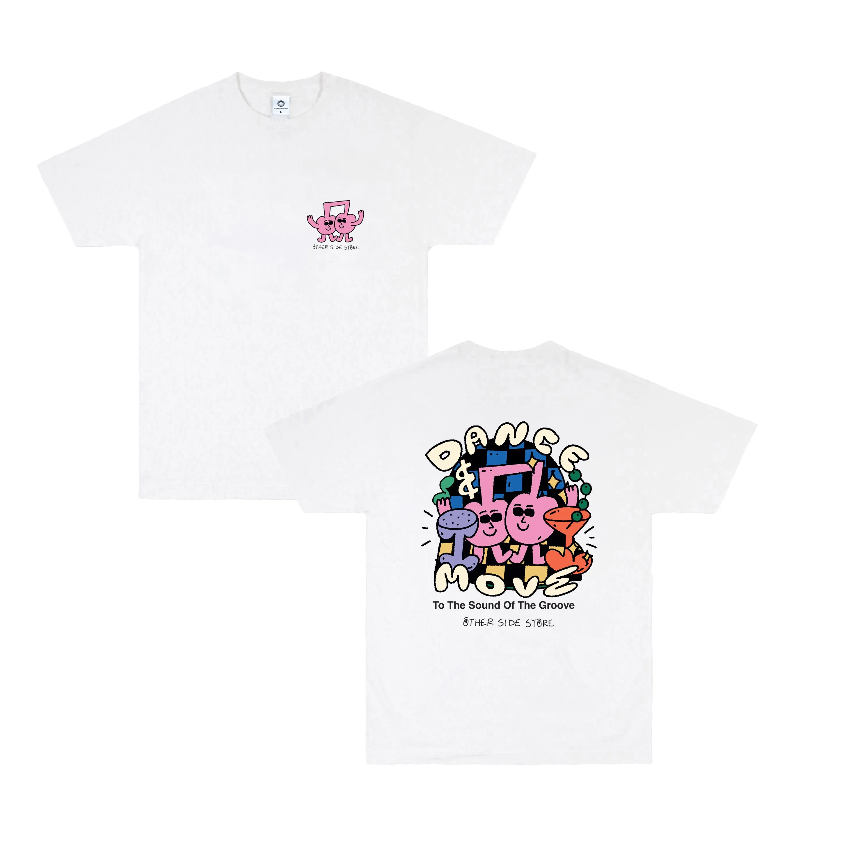 Other Side Store 'Dance and Groove' Tee - White