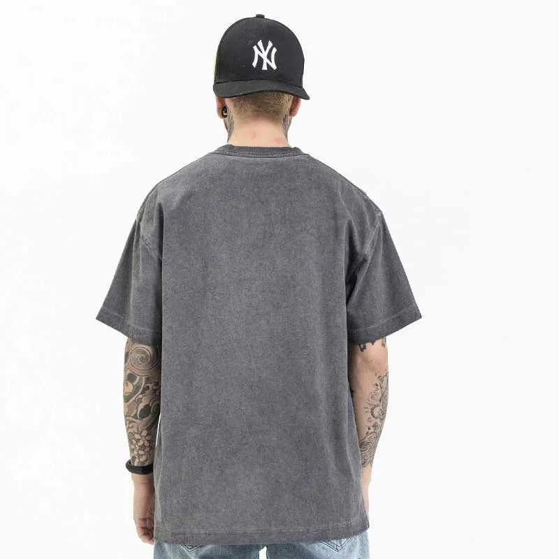 Oversized 90S T Shirt | Spring and Summer Loose Personality English Rock Print Short Sleeve T-shirt for Men