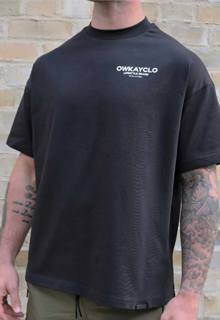 OVERSIZED T-SHIRT BRAND - BLACK