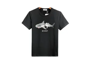 Palm Angels - Printed Logo 'Shark' Black T-Shirt