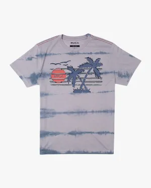 Quarantine Dreams Tee - Grey/Blue Tie Dye