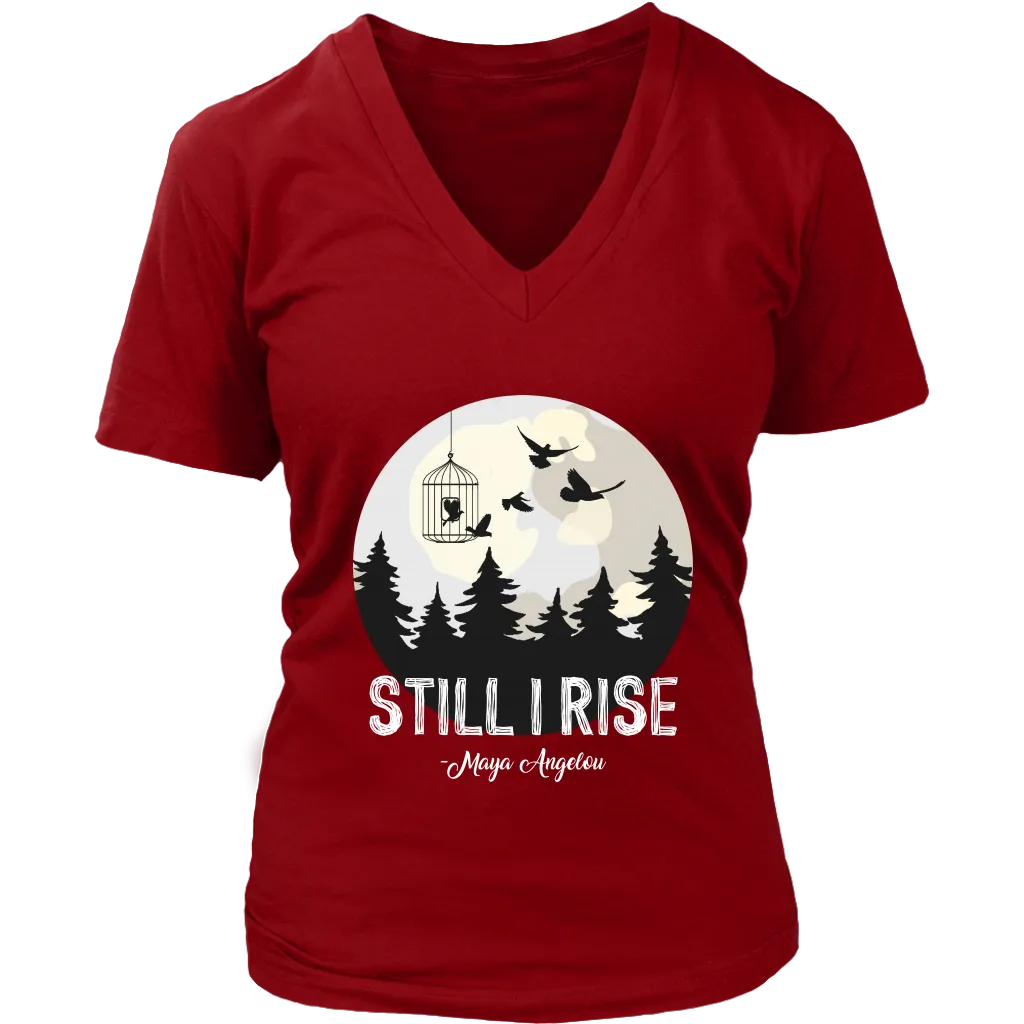 "Still I Rise" V-neck Tshirt