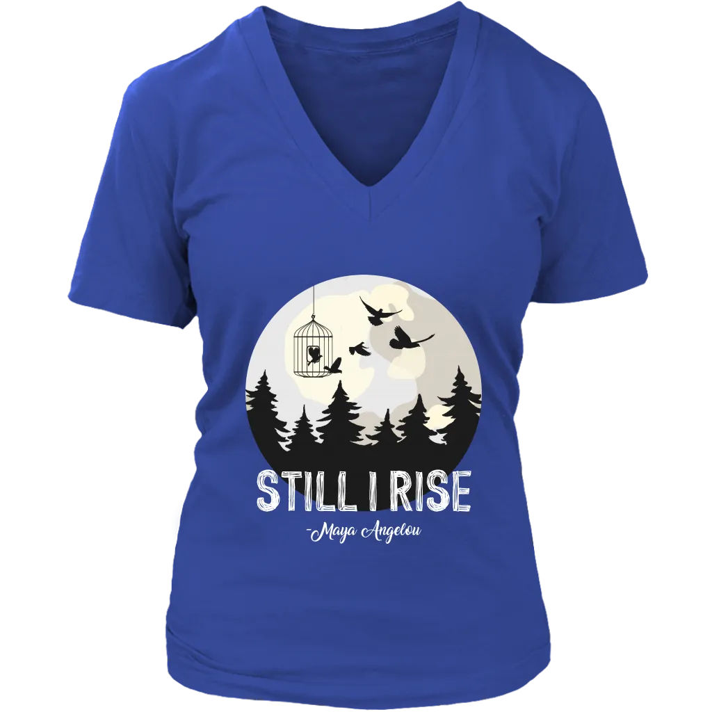 "Still I Rise" V-neck Tshirt