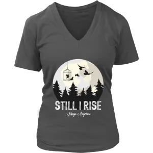 "Still I Rise" V-neck Tshirt