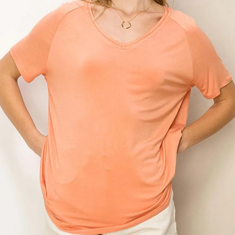 Relaxed Fit V-Neck Tee