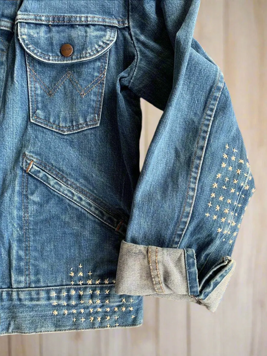 Reworked Vintage Denim Jacket #11. Small/Medium