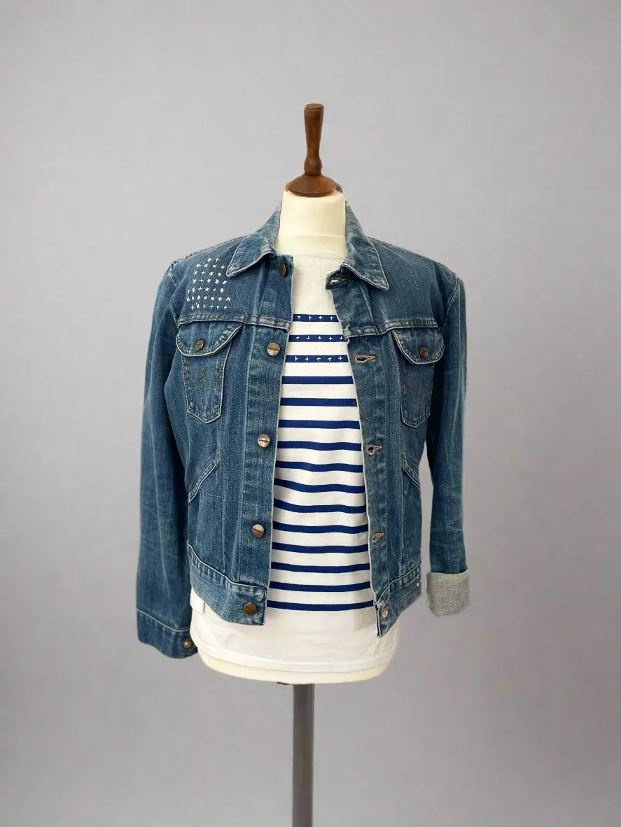 Reworked Vintage Denim Jacket #11. Small/Medium