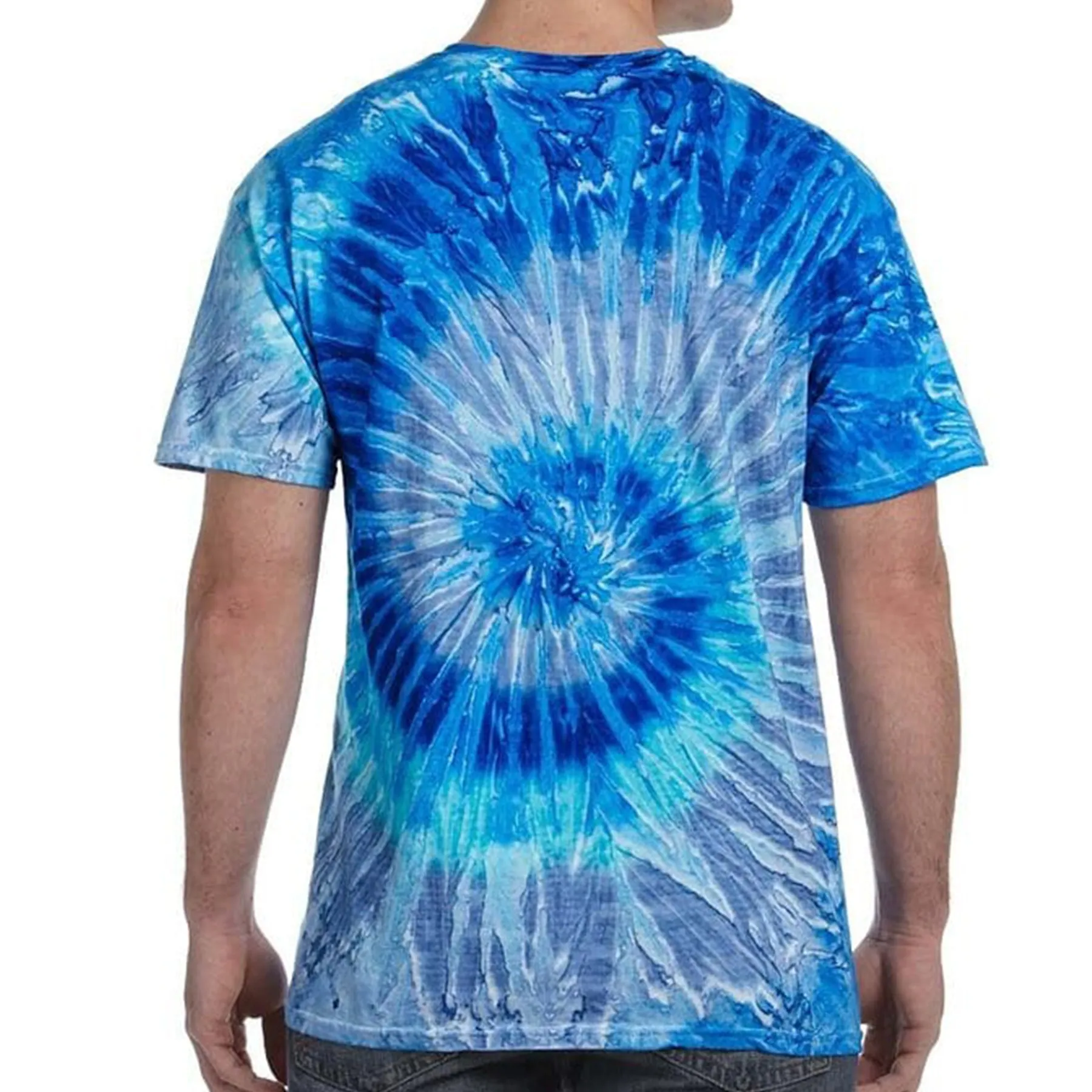 Rhino Rugby Tie Dye Blue Jerry Adult T Shirt