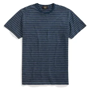 RRL by Ralph Lauren Indigo Striped Jersey T-Shirt Indigo Multi