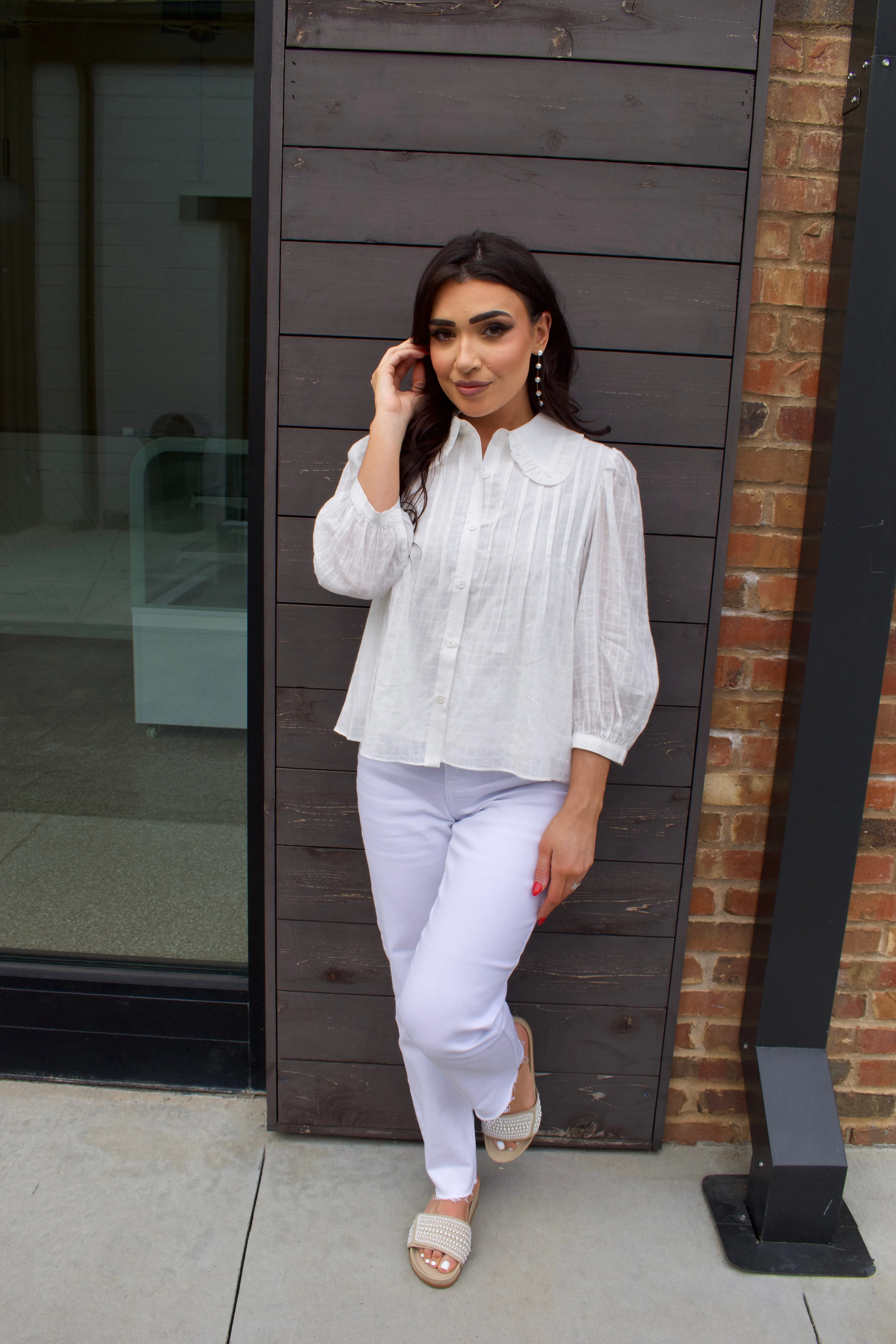 Ruffled Collar Blouse