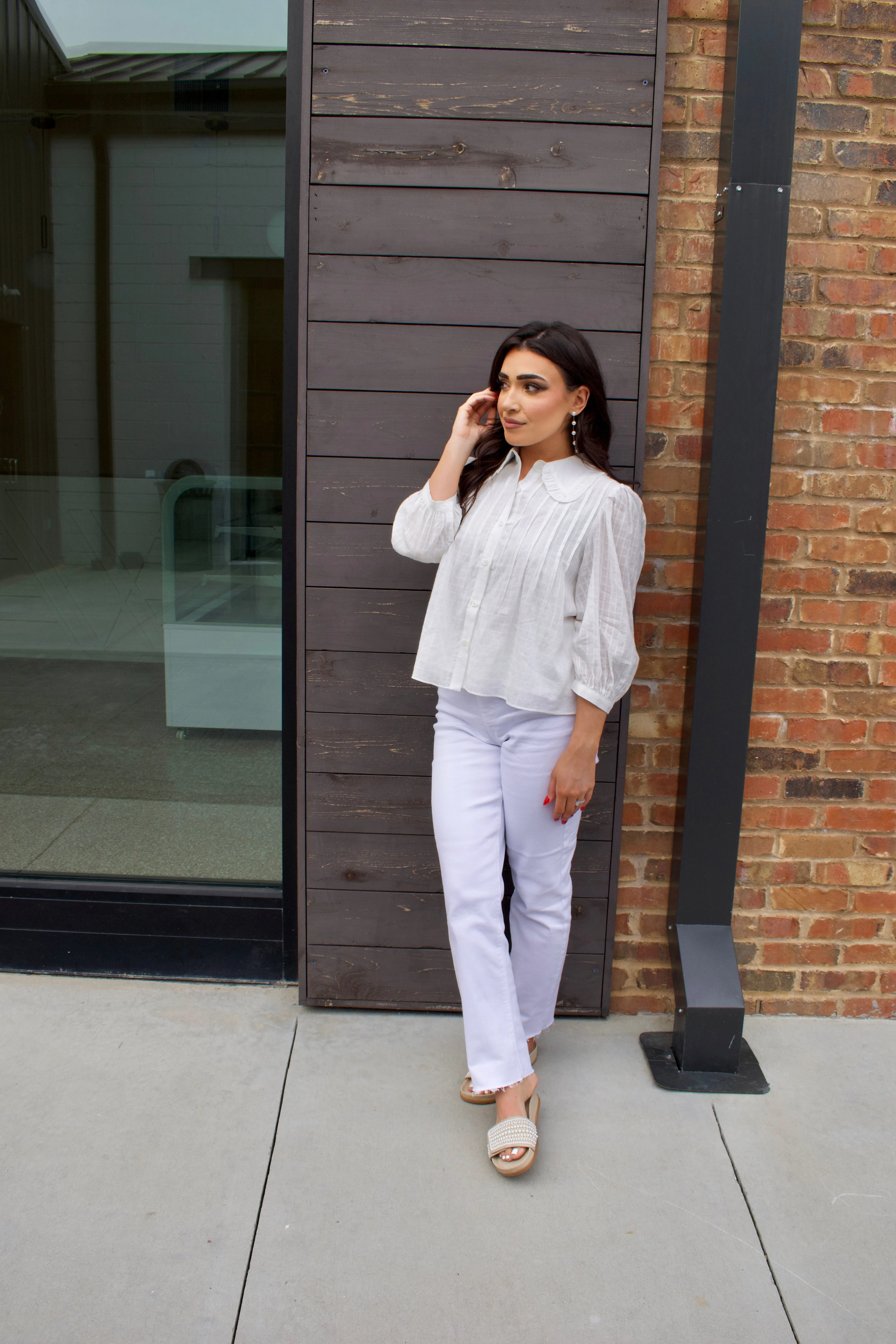 Ruffled Collar Blouse