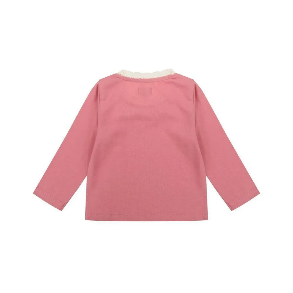 Ruffled Collar Long Sleeve Tee (0-3 M)