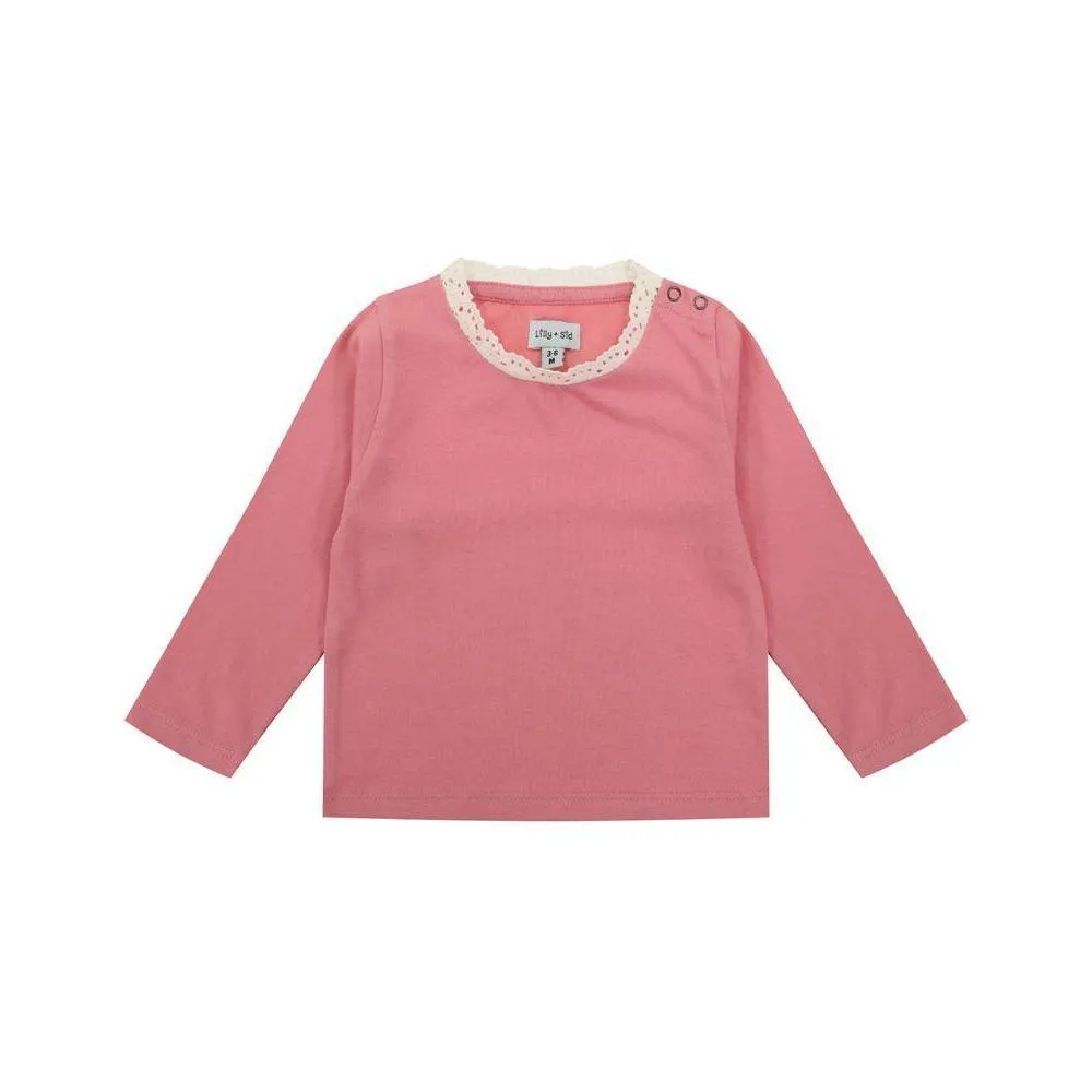 Ruffled Collar Long Sleeve Tee (0-3 M)