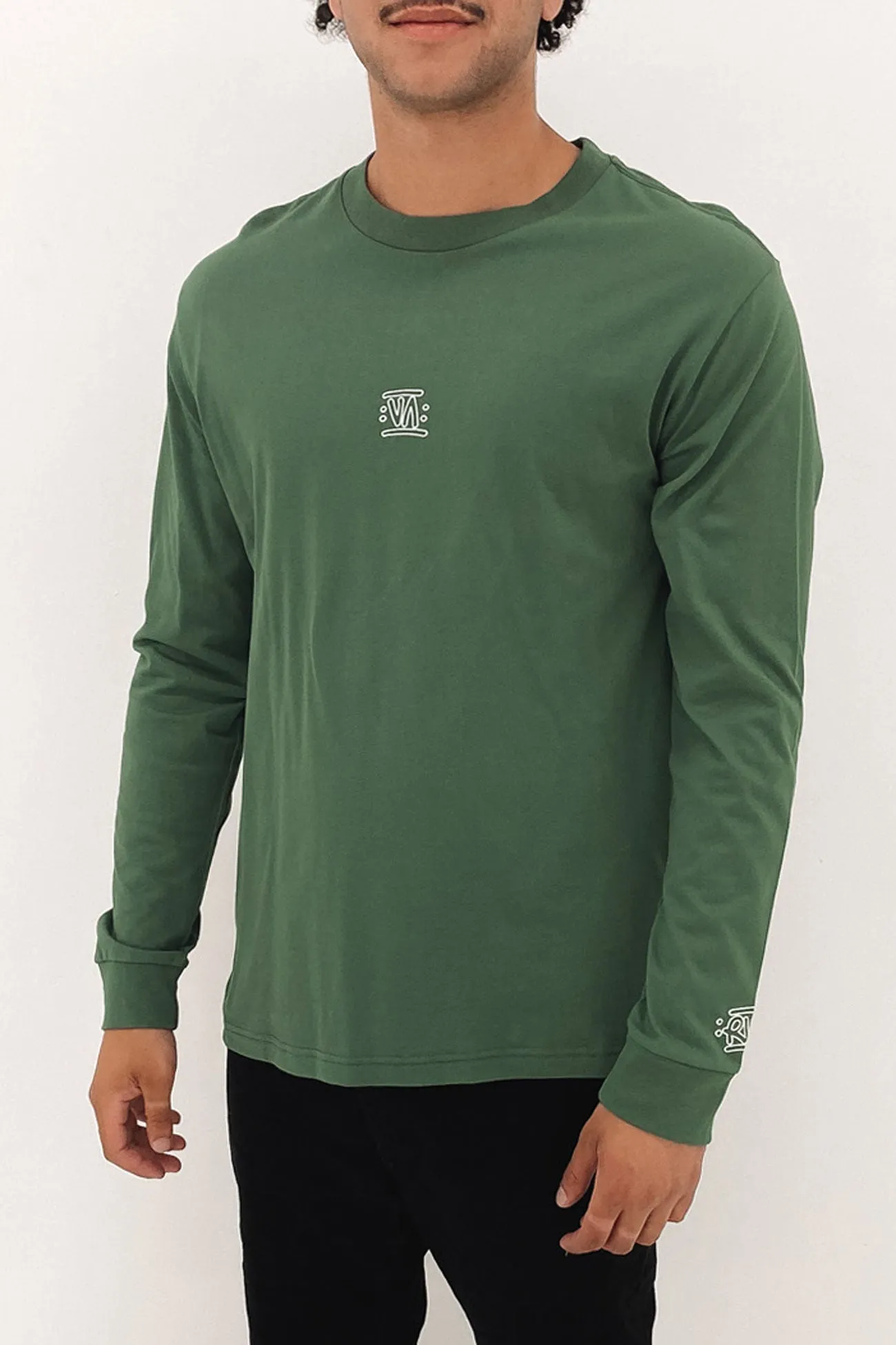 RVCA Streets Long Sleeve Tee Tree Green