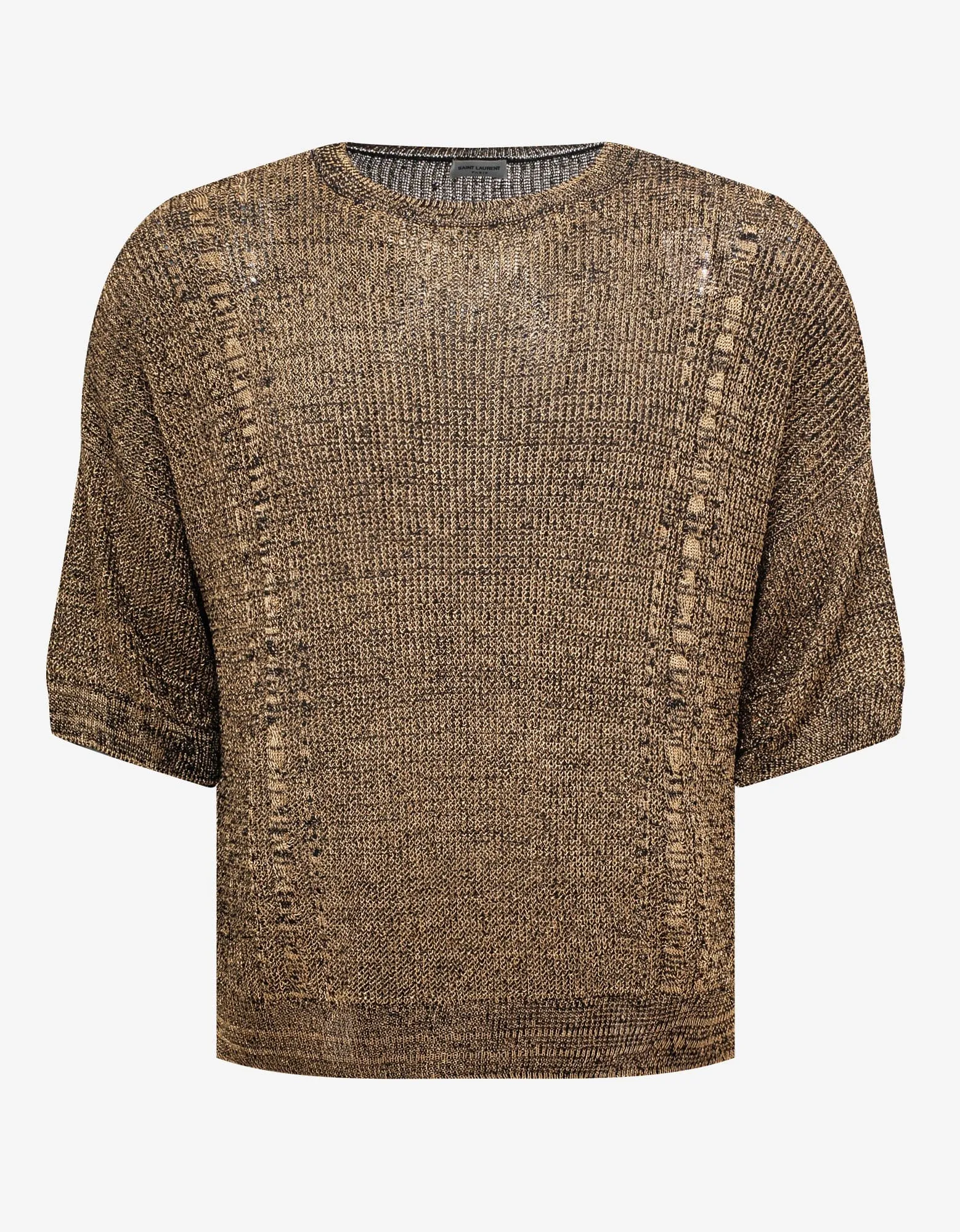 Saint Laurent Gold Knitted T-Shirt