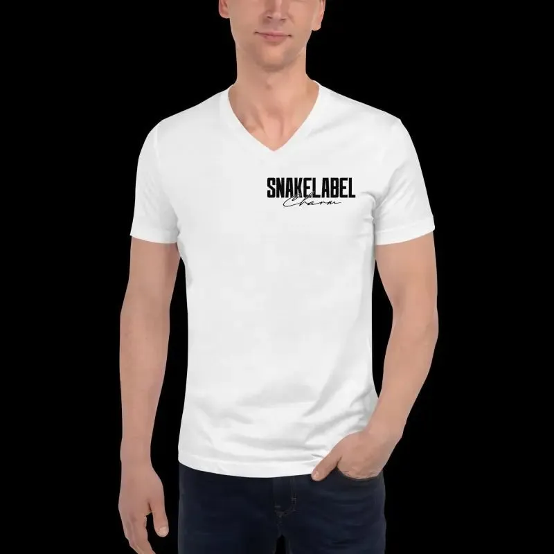 Snake Sleeve V-Neck T-Shirt - 100% Combed Cotton, Lightweight & Durable