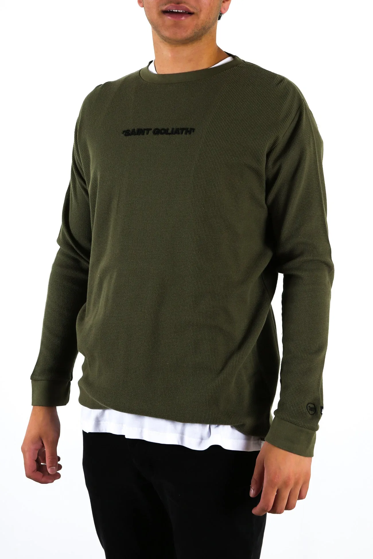 Soho Waffle Long Sleeve Tee Khaki