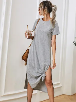 Split hem tee dress