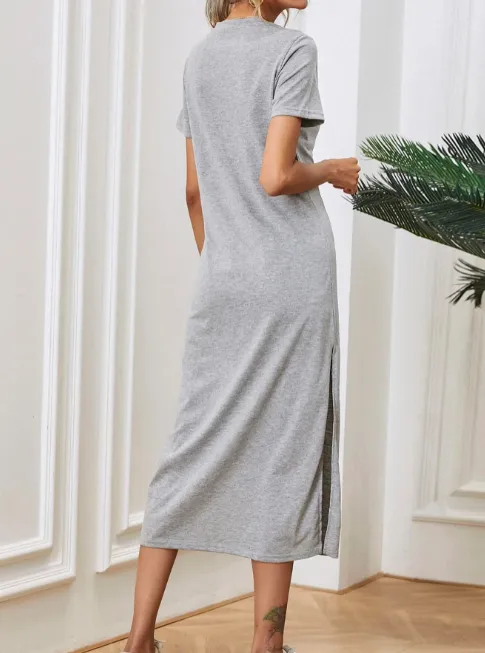 Split hem tee dress