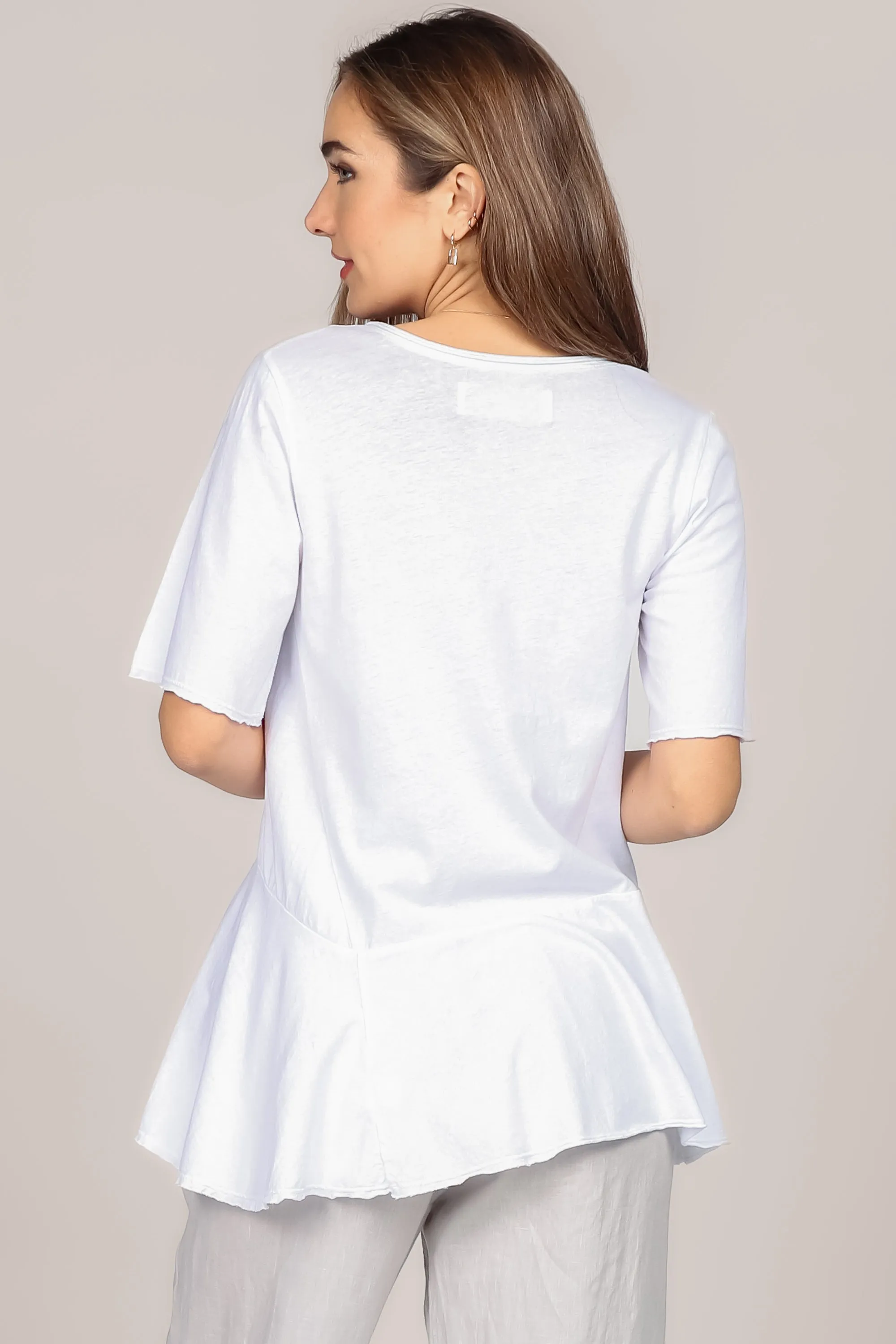 Split Peplum Tee