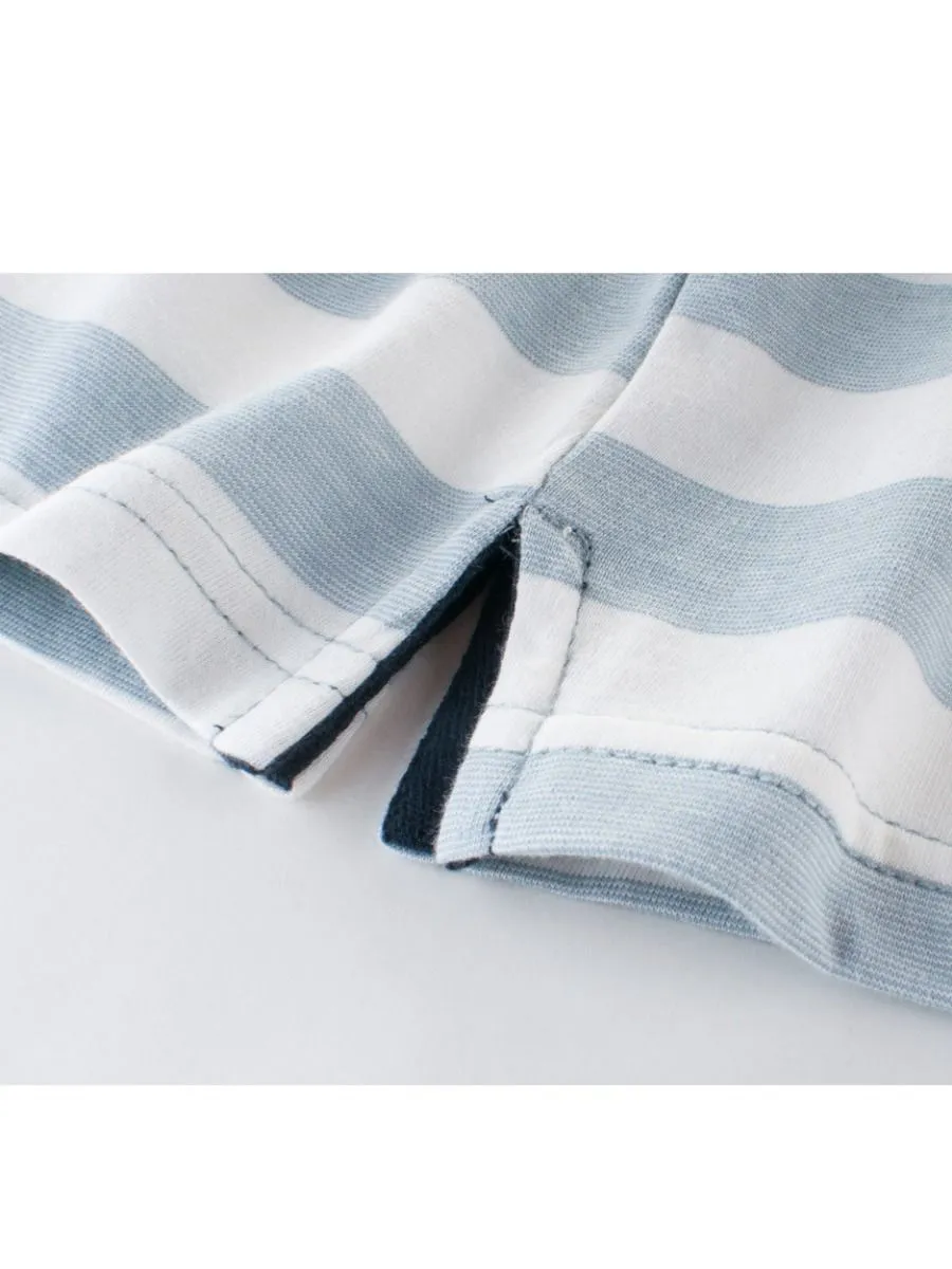 Stripe Casual T-shirt For Toddler Big Boy