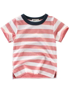 Stripe Casual T-shirt For Toddler Big Boy