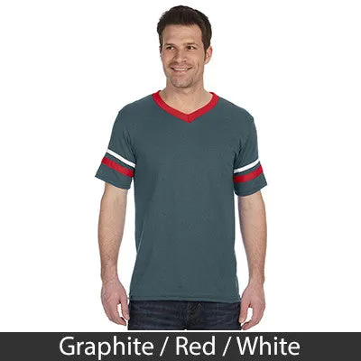 Tau Kappa Epsilon V-Neck Jersey with Striped Sleeves - 360 - TWILL