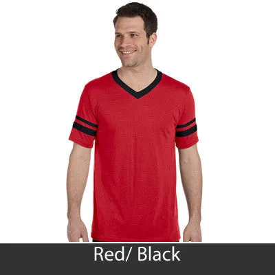 Tau Kappa Epsilon V-Neck Jersey with Striped Sleeves - 360 - TWILL