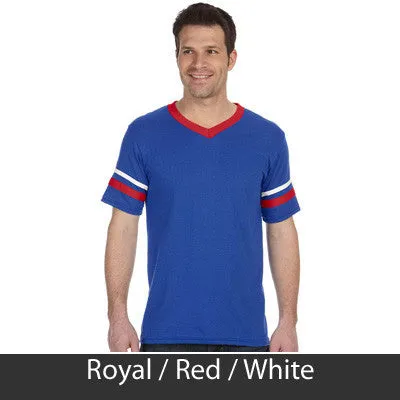 Tau Kappa Epsilon V-Neck Jersey with Striped Sleeves - 360 - TWILL