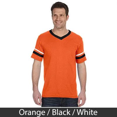 Tau Kappa Epsilon V-Neck Jersey with Striped Sleeves - 360 - TWILL