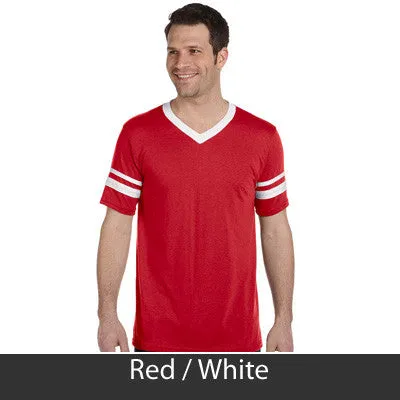 Tau Kappa Epsilon V-Neck Jersey with Striped Sleeves - 360 - TWILL