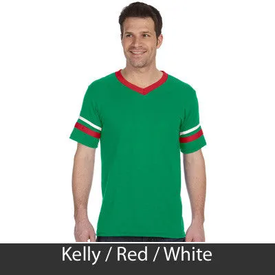 Tau Kappa Epsilon V-Neck Jersey with Striped Sleeves - 360 - TWILL