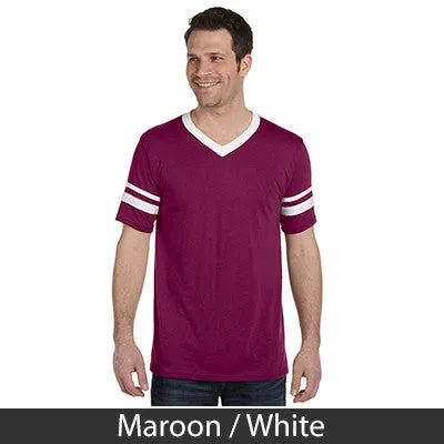 Tau Kappa Epsilon V-Neck Jersey with Striped Sleeves - 360 - TWILL