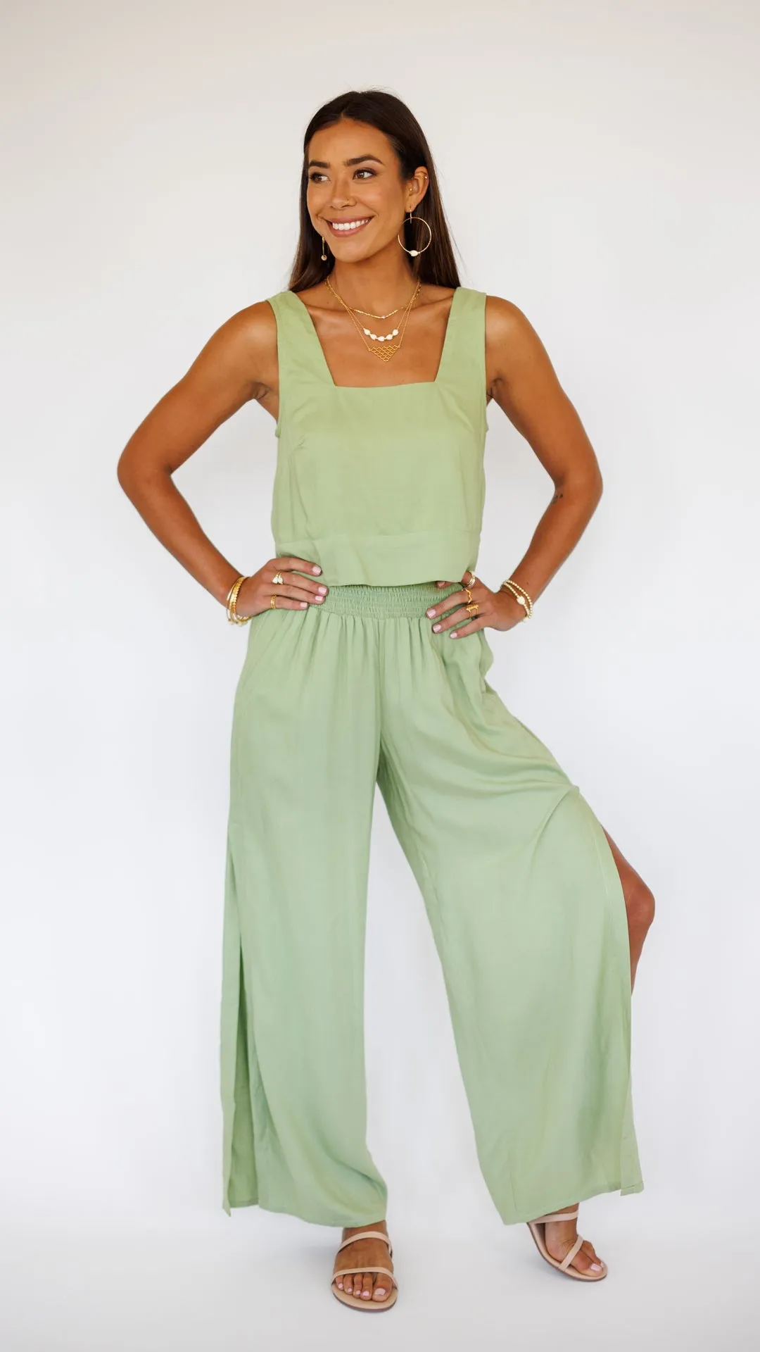 Tayla Top / Leaf Green