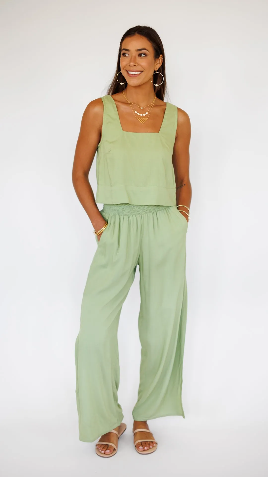 Tayla Top / Leaf Green