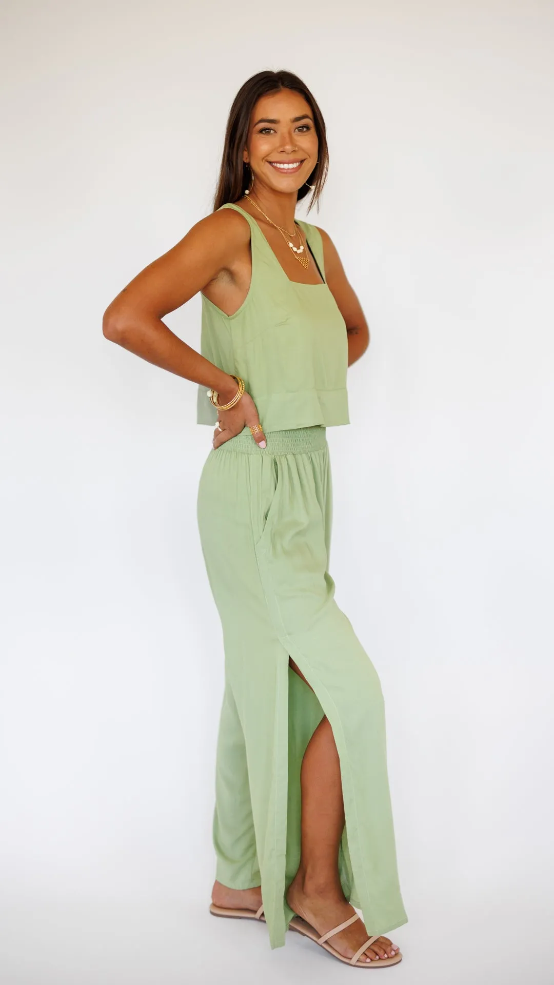 Tayla Top / Leaf Green