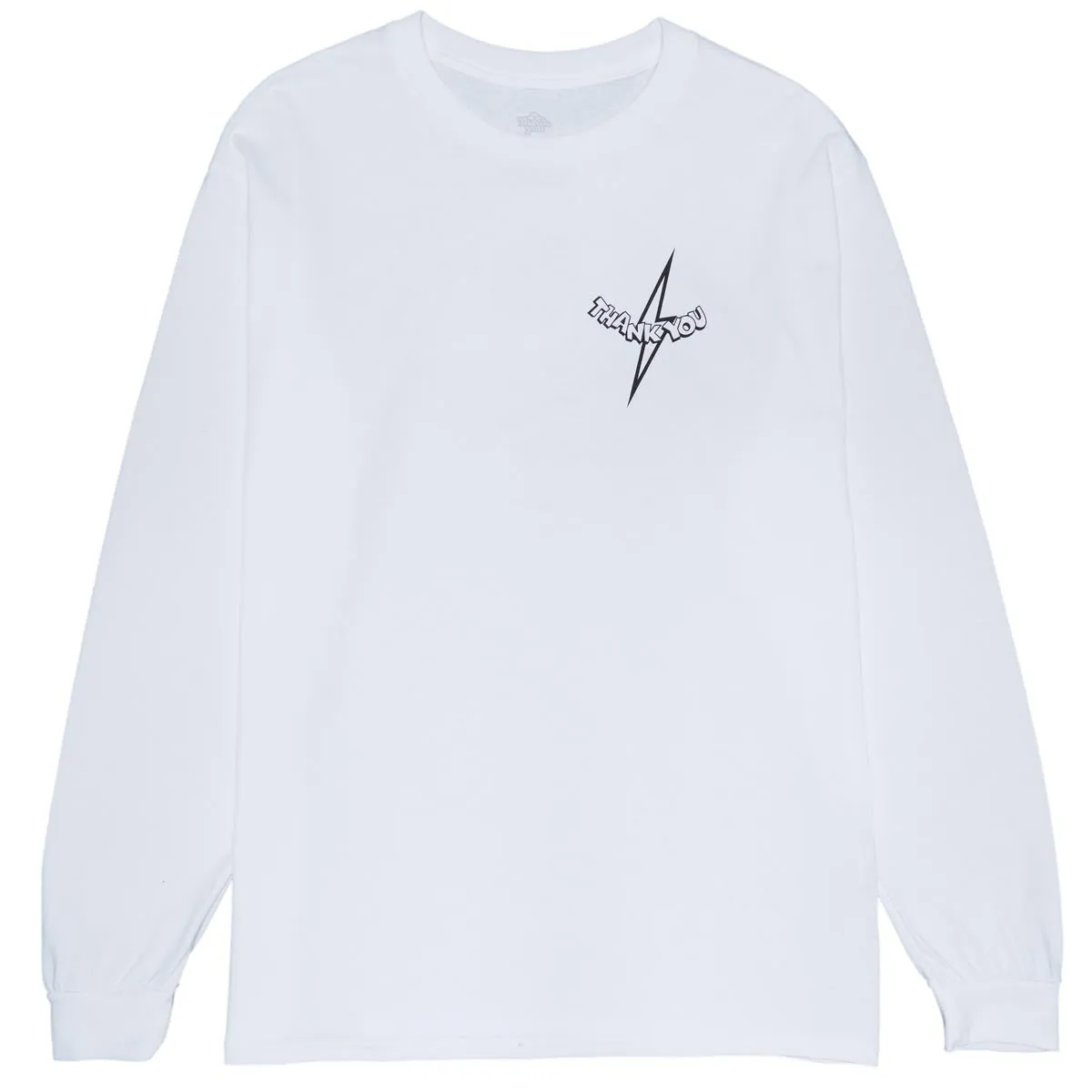 Thank You Static Long Sleeve T-Shirt - White